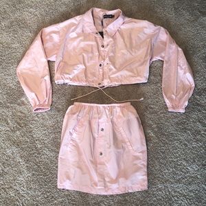 PLT Baby Pink Skirt and Jacket Set